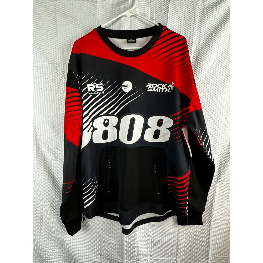 Rock Smith 808 Nitrous Top MotoCross Sweater Red Black Men's Size 2XL‎